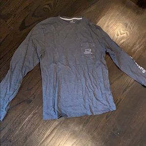 grey vineyard vines graphic long tee